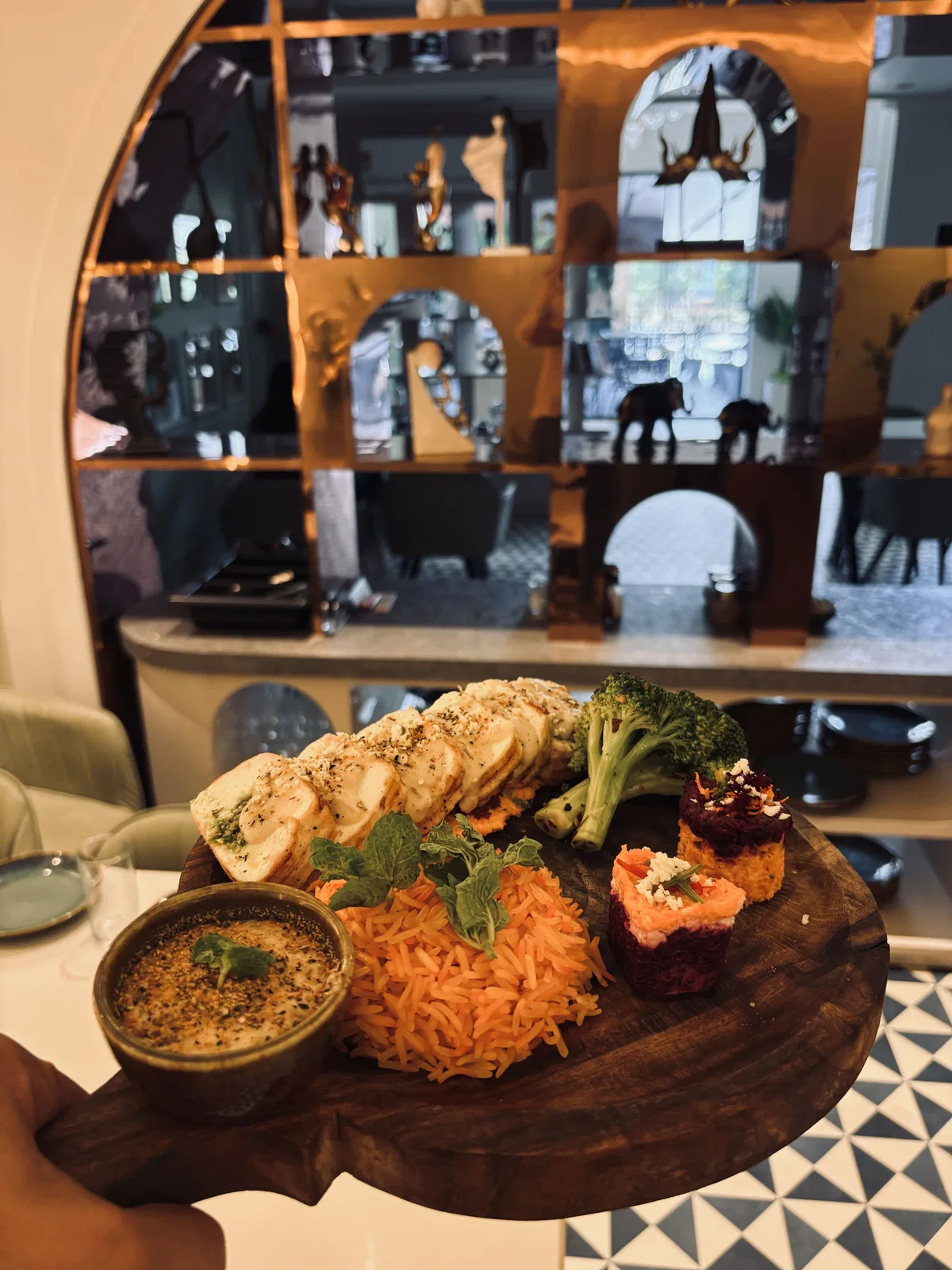 Paneer Cheese Sticks and Assorted Sauteed Vegetables on NH52